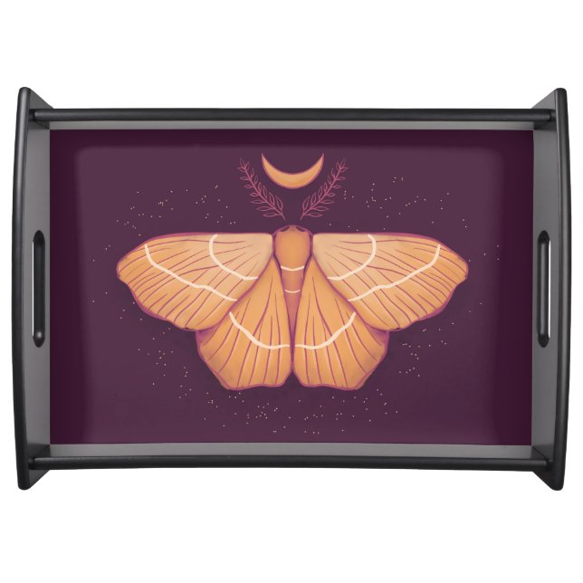 Midnight Magic: Witchy Night Moth Serving Tray (Front)
