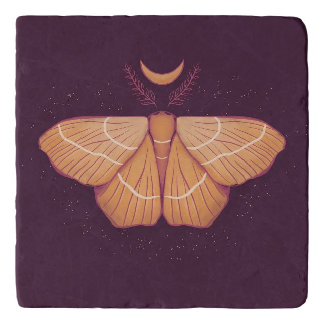 Midnight Magic: Witchy Night Moth Trivet (Front)
