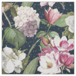 Midnight Magnolia Garden Elegant Botanical Fabric