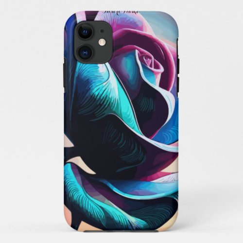 Midnight Majesty The Dark Beauty of Black Roses iPhone 11 Case