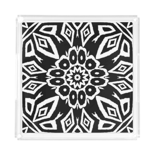 Midnight Mandala Acrylic Tray (Front)