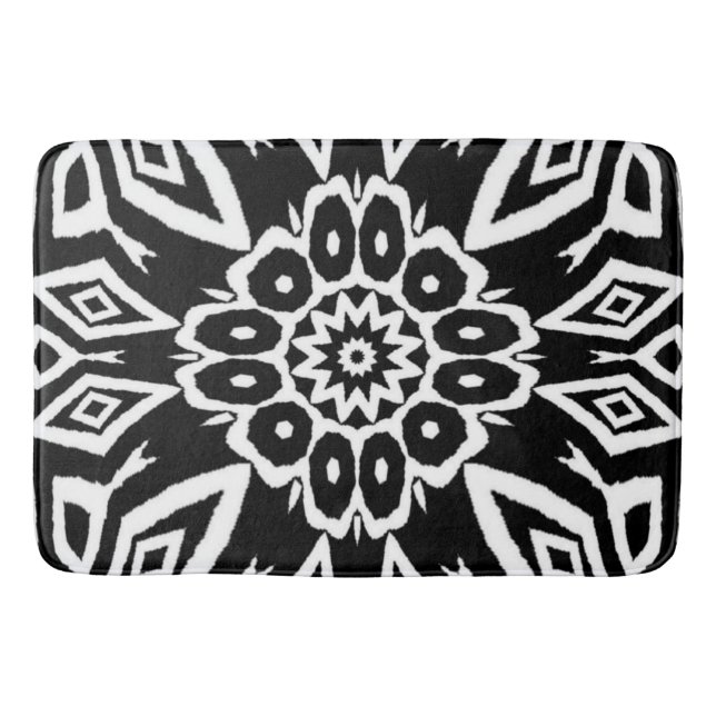 Midnight Mandala Bath Mat (Front)