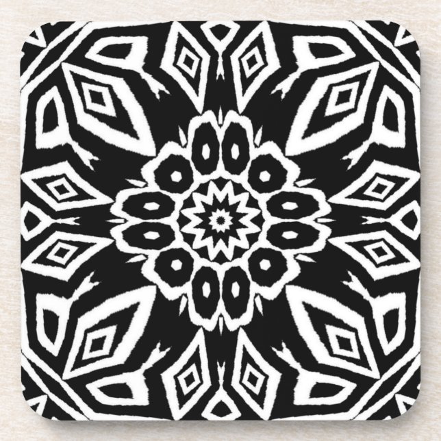 Midnight Mandala Beverage Coaster (Front)