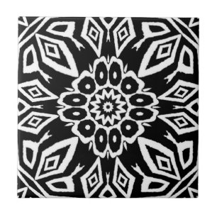 Midnight Mandala Ceramic Tile