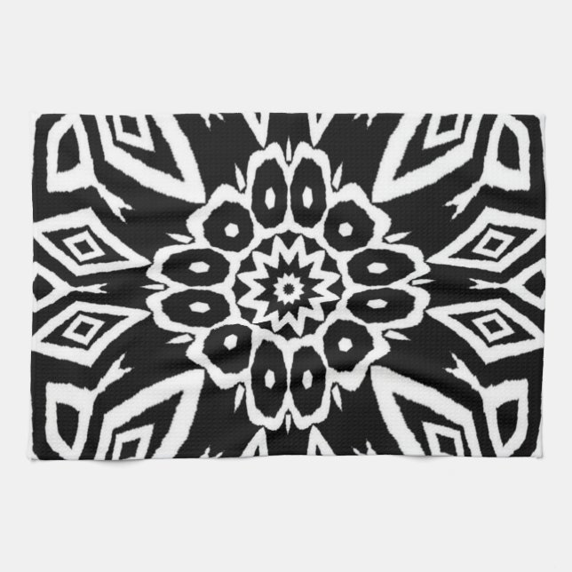 Midnight Mandala Kitchen Towel (Horizontal)