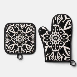 Midnight Mandala Oven Mitt & Pot Holder Set