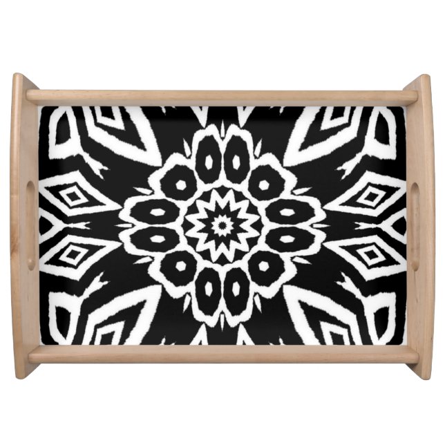 Midnight Mandala Serving Tray (Front)