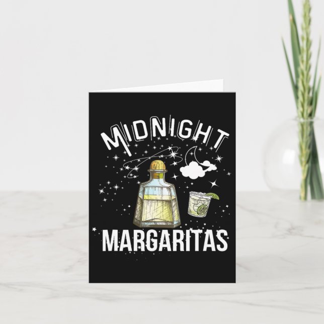 Midnight Margaritas Party For Halloween Witch Cute Card (Front)
