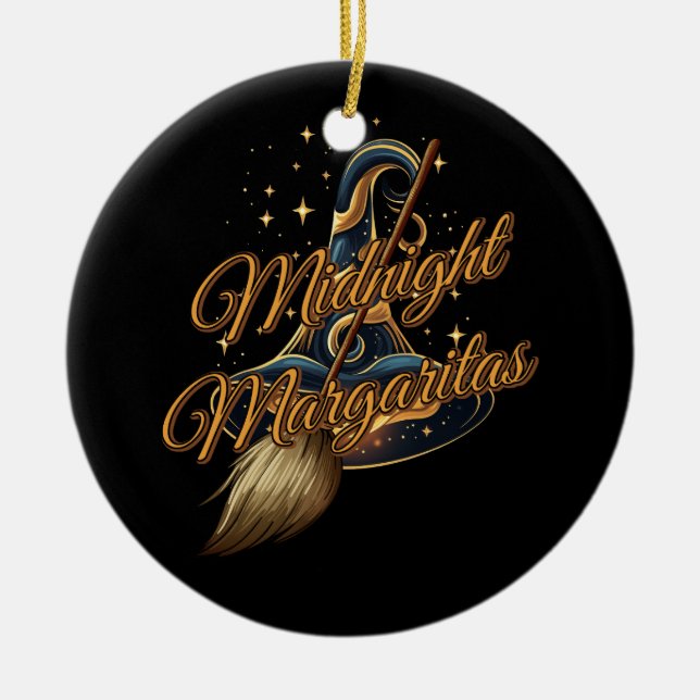 Midnight Margaritas Society Practical Magic Witch  Ceramic Ornament (Front)