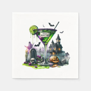 Midnight Martini Halloween Paper Napkins