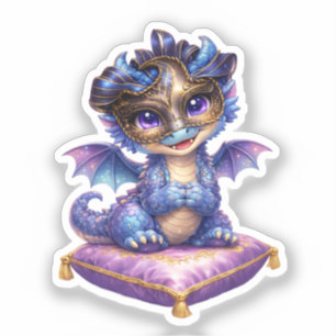 Midnight Masque Dragon Die-Cut Sticker