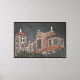 Midnight Mass at St Joseph's Mission Canvas Print