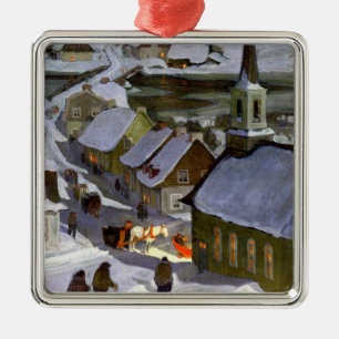 Midnight Mass, famous painting, Metal Ornament