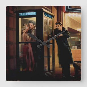 Midnight Matinee Square Wall Clock