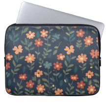 Midnight Meadow Hand-Painted Floral Pattern