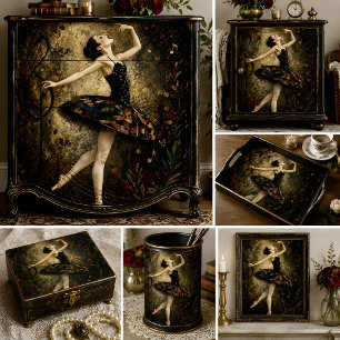 Midnight Melody Ballerina Decoupage Tissue Paper