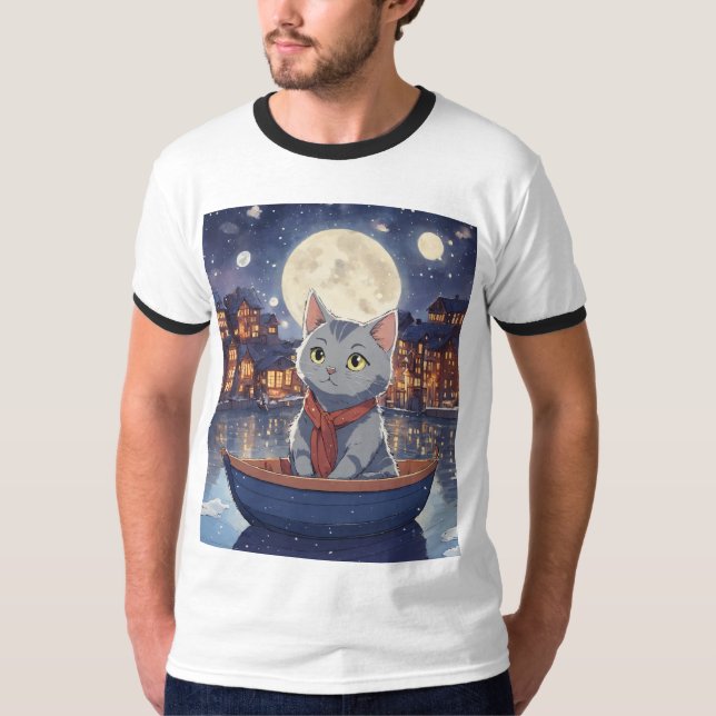 Midnight Meowgic  * Lunar Voyage  * Dreamy Drifter T-Shirt (Front)