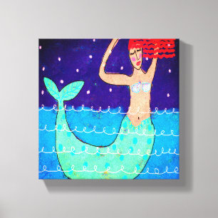 Midnight Mermaid Abstract Digital Print