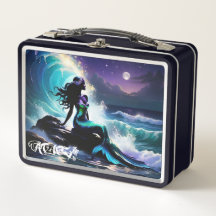 Midnight Mermaid Metal Lunchbox