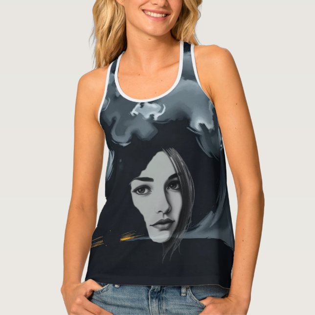 Midnight Mindscape Muse Tank Top (Front)