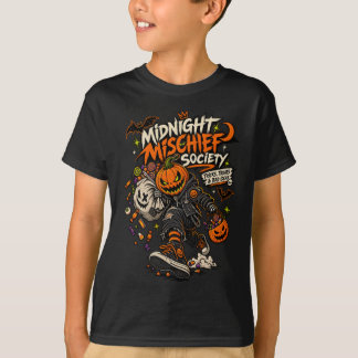 Midnight Mischief Society Halloween Punk Pumpkin T T-Shirt