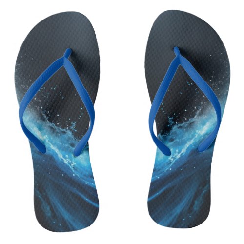 Midnight Mist Black Blue Smoky Slippers Flip Flops