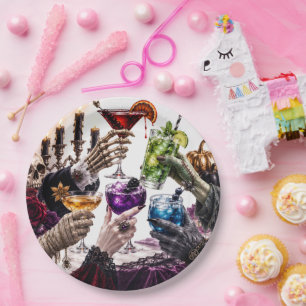 Midnight Monsters Halloween Cocktail Paper Plates