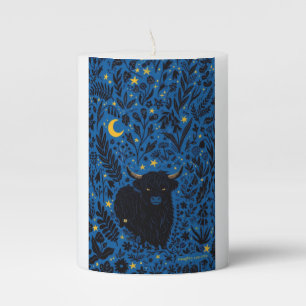 Midnight Moo Pillar Candle