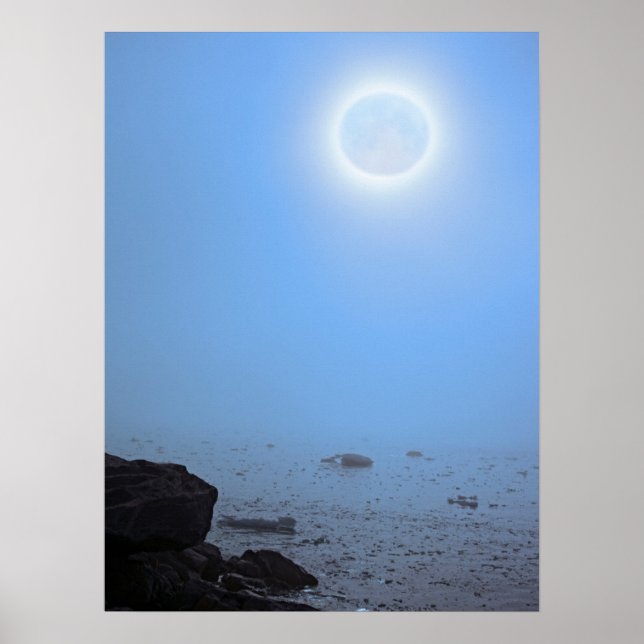 Midnight Moon | Arctic, Svalbard Poster (Front)