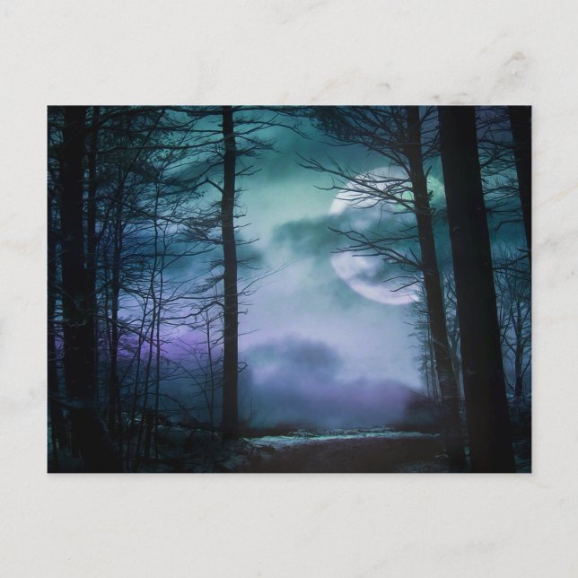 Midnight Moon - Blue Postcard (Front)