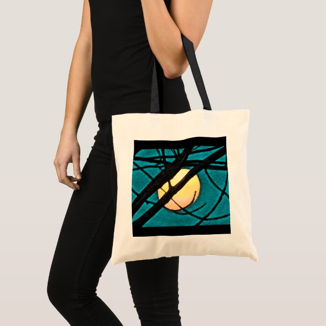 Midnight Moon Branches Blue Tote Bag