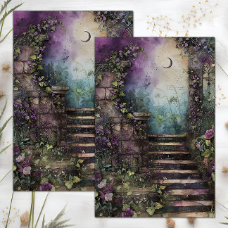 MIDNIGHT MOON GARDEN DECOUPAGE TISSUE PAPER
