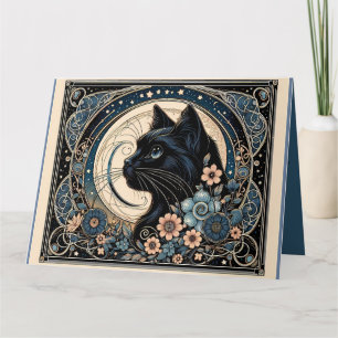 Midnight Muse in a Petaled Moon Frame Card