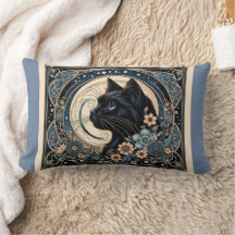 Midnight Muse in a Petaled Moon Frame