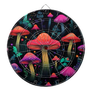 Midnight Mushrooms Dartboard