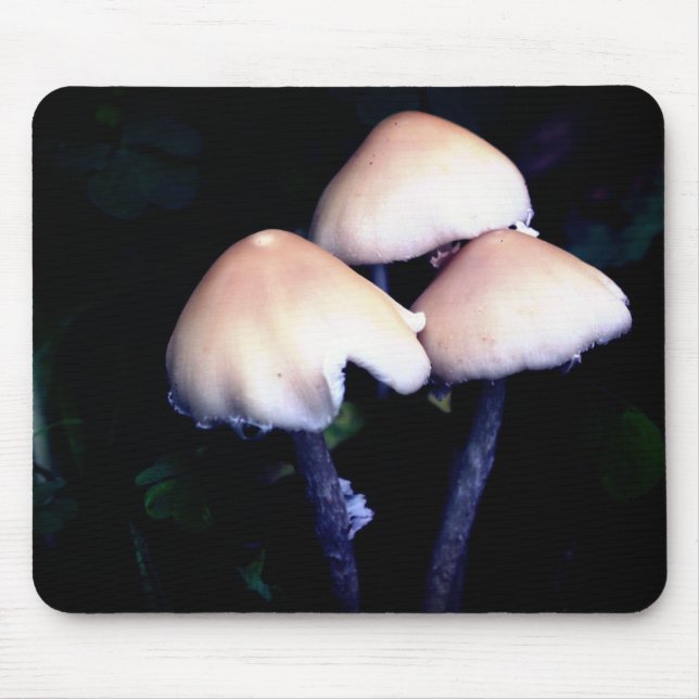 Midnight Mushrooms Nature  Mouse Pad (Front)
