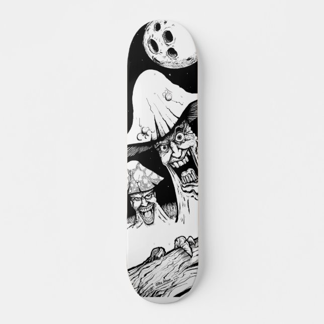 Midnight Mushrooms Skateboard (Front)