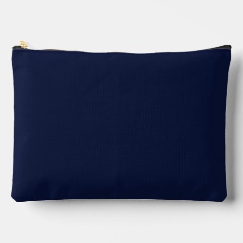 Midnight Navy Blue Solid Color Accessory Pouch