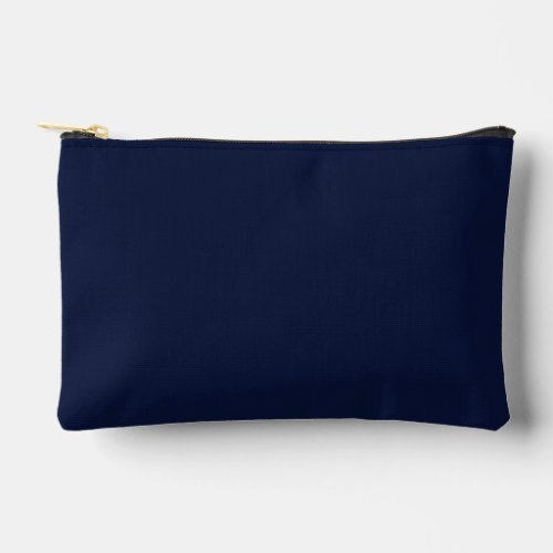Midnight Navy Blue Solid Color Accessory Pouch