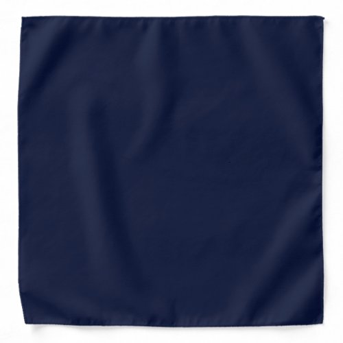 Midnight Navy Blue Solid Color Bandana