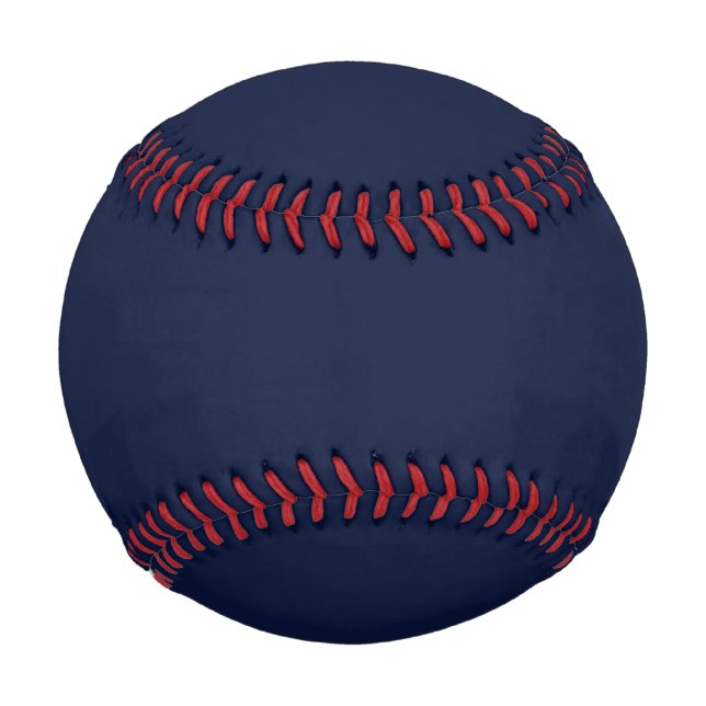 Midnight Navy Blue Solid Color Baseball (Front)