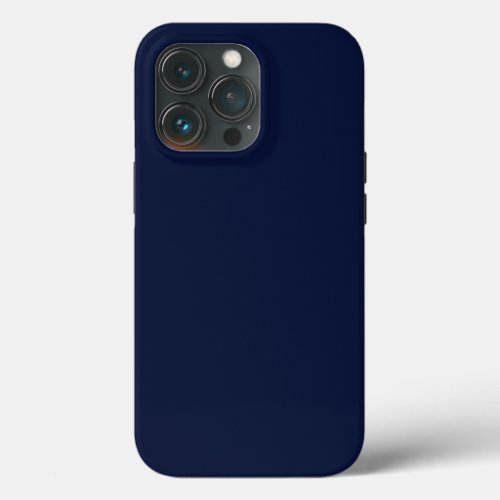 Midnight Navy Blue Solid Color iPhone 13 Pro Case