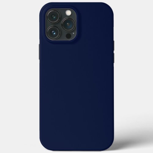 Midnight Navy Blue Solid Color iPhone 13 Pro Max Case