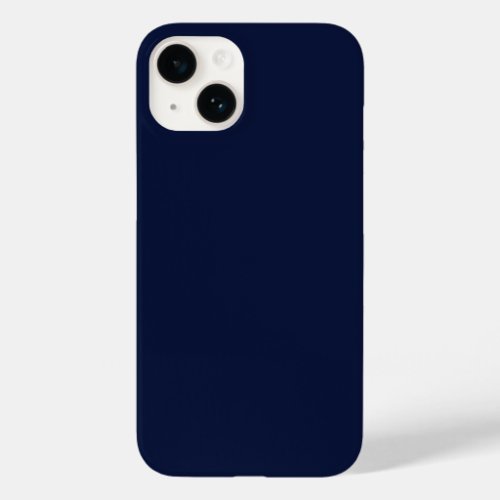 Midnight Navy Blue Solid Color Case_Mate iPhone 14 Case