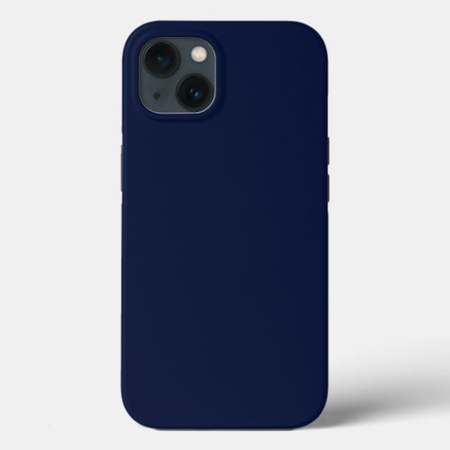 Midnight Navy Blue Solid Color iPhone 13 Case