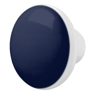 Midnight Navy Blue Solid Color Ceramic Knob