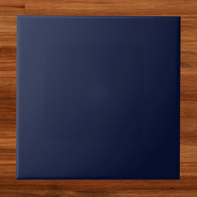 Midnight Navy Blue Solid Color Ceramic Tile (Creator Uploaded)