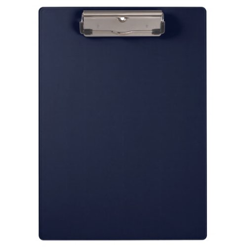 Midnight Navy Blue Solid Color Clipboard