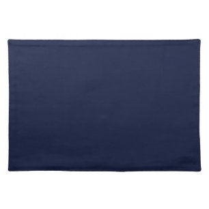 Midnight Navy Blue Solid Color Cloth Placemat