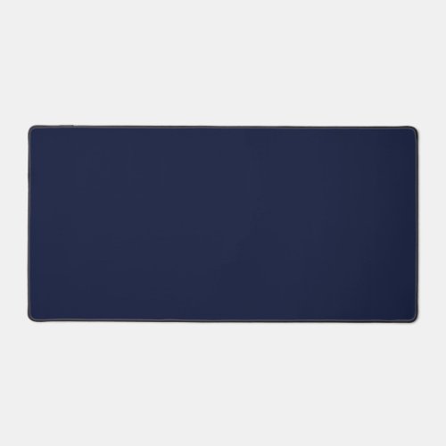 Midnight Navy Blue Solid Color Desk Mat